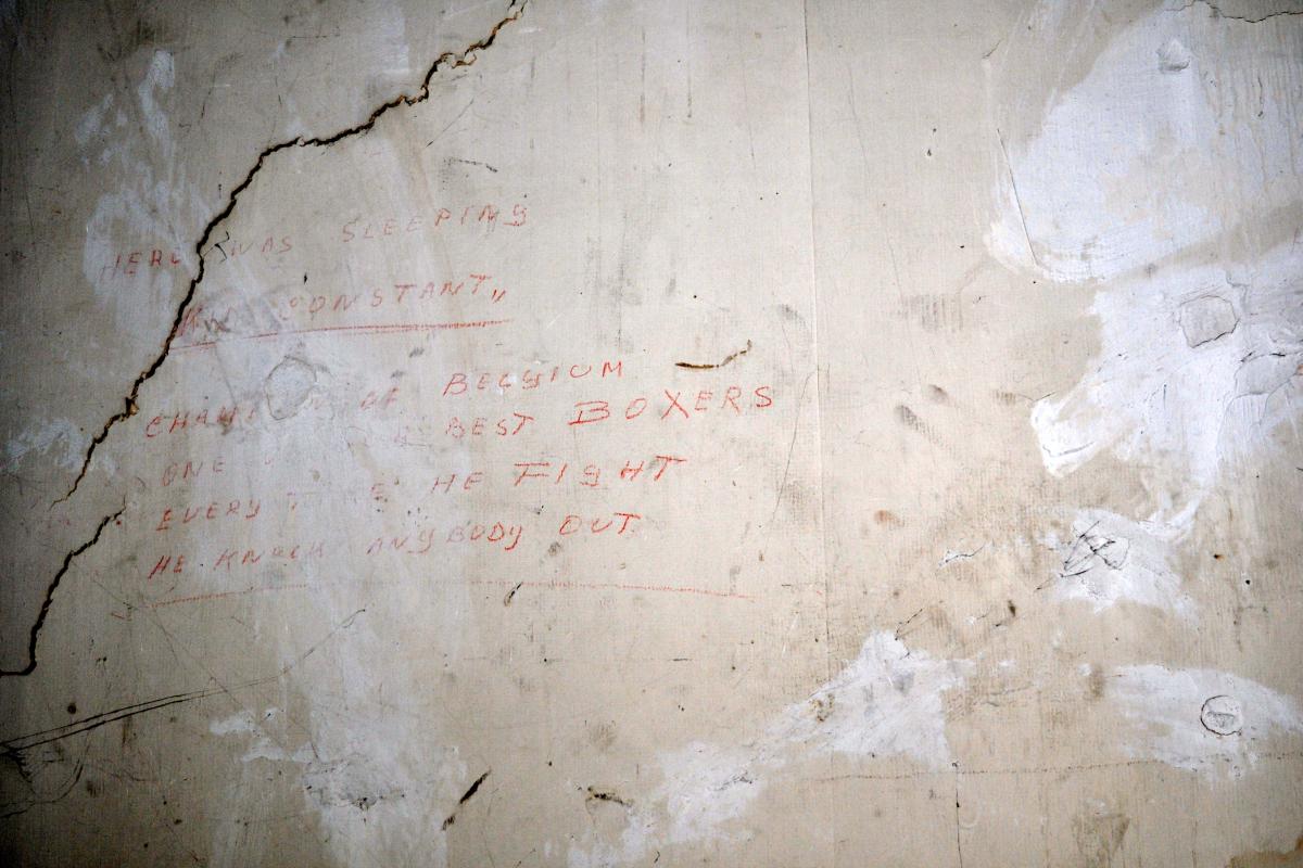 Graffiti apparently by a champion boxer