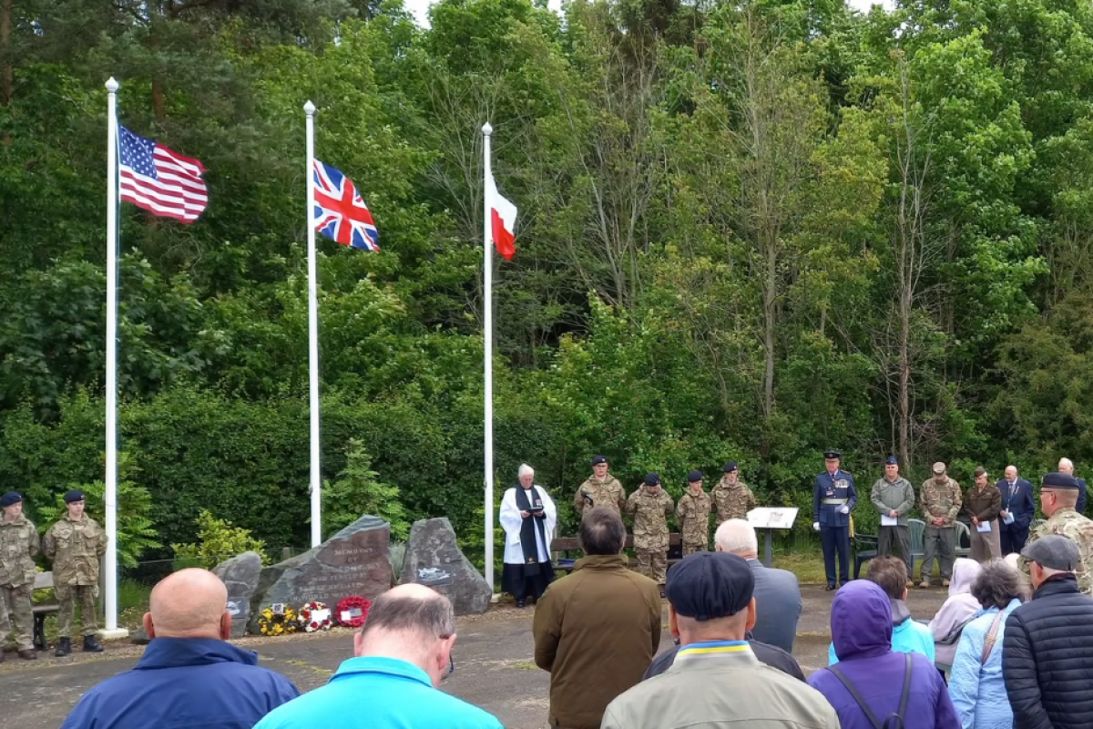 Service of Remembrance at Saltby airfield memorial in 2024