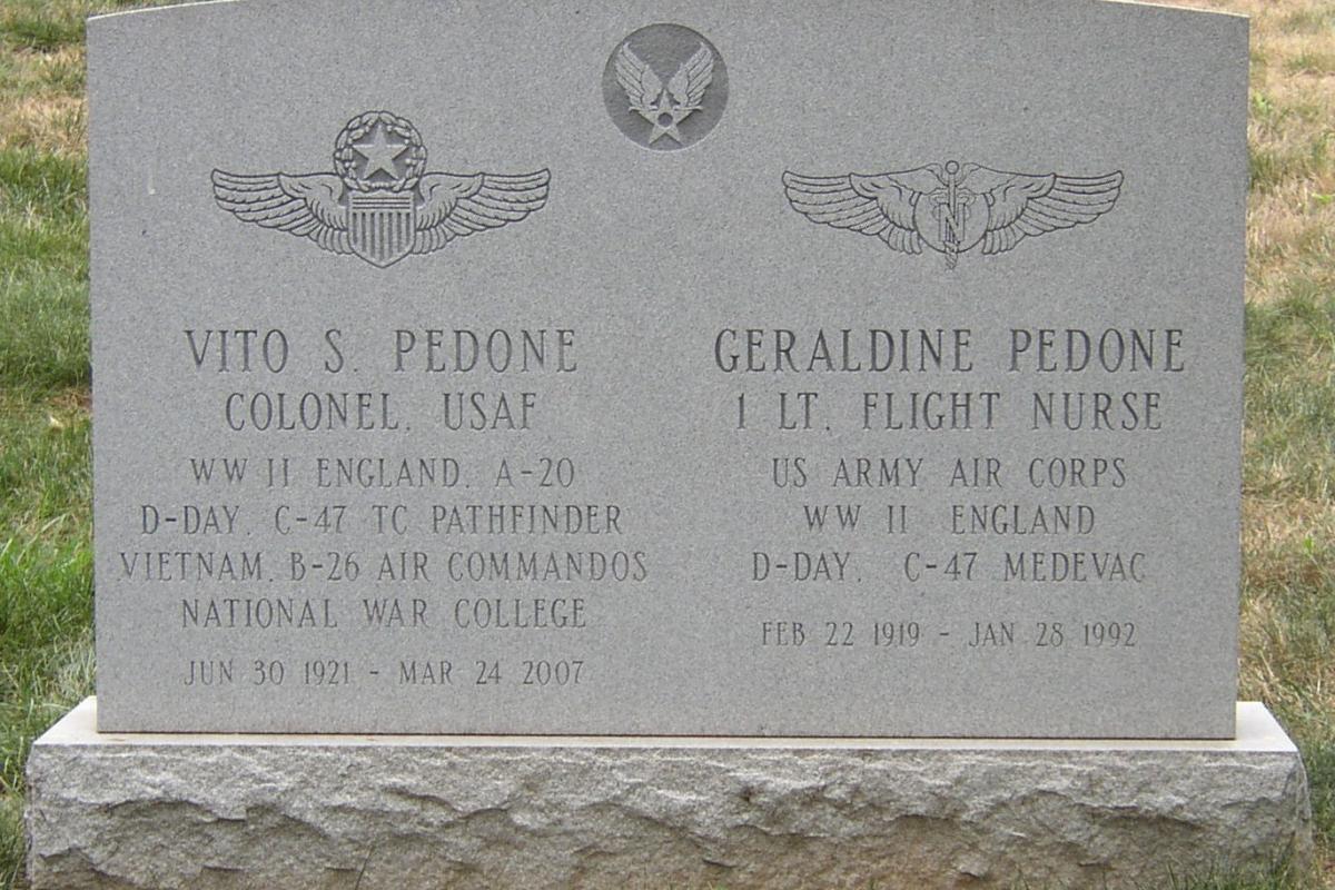 Vito and Jerry lie together in the US National Military Cemetery, Arlington, Virginia 