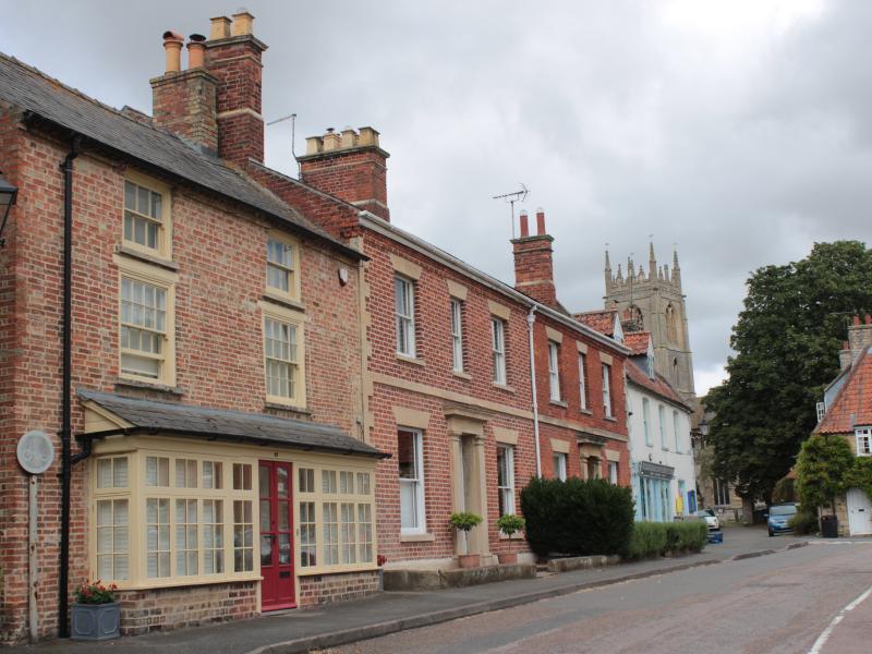 Row of houses in Folkingham village