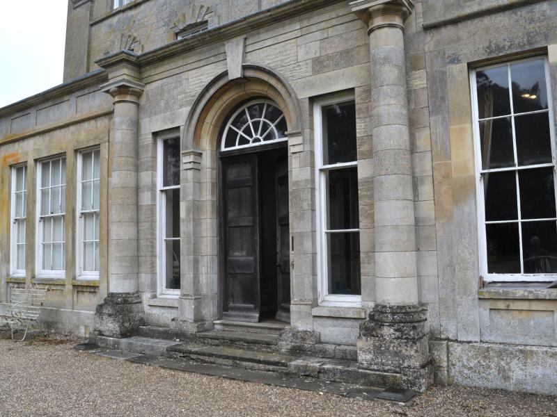 The main entrance at Fulbeck Hall.