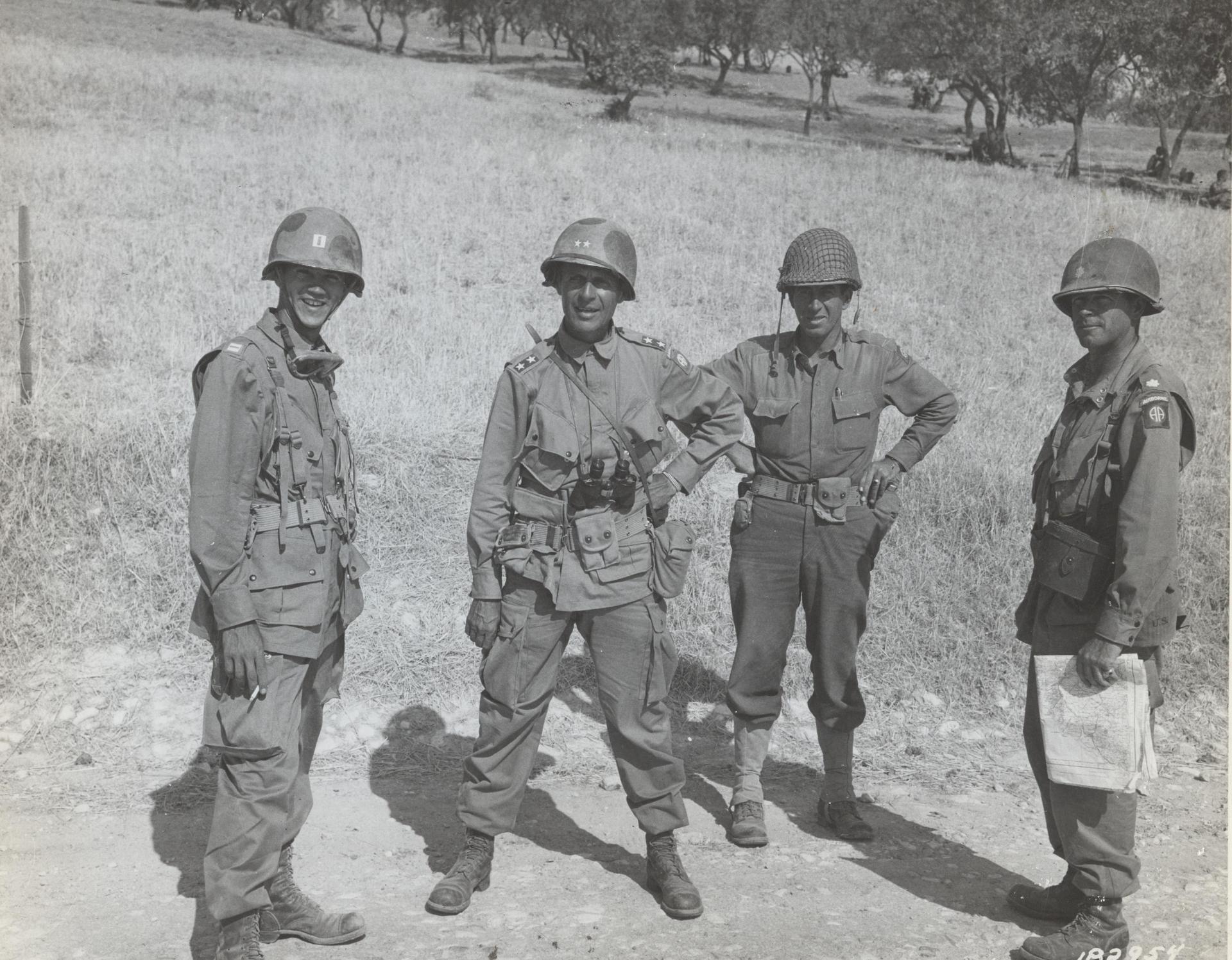General Ridgway with his officers in Sicily