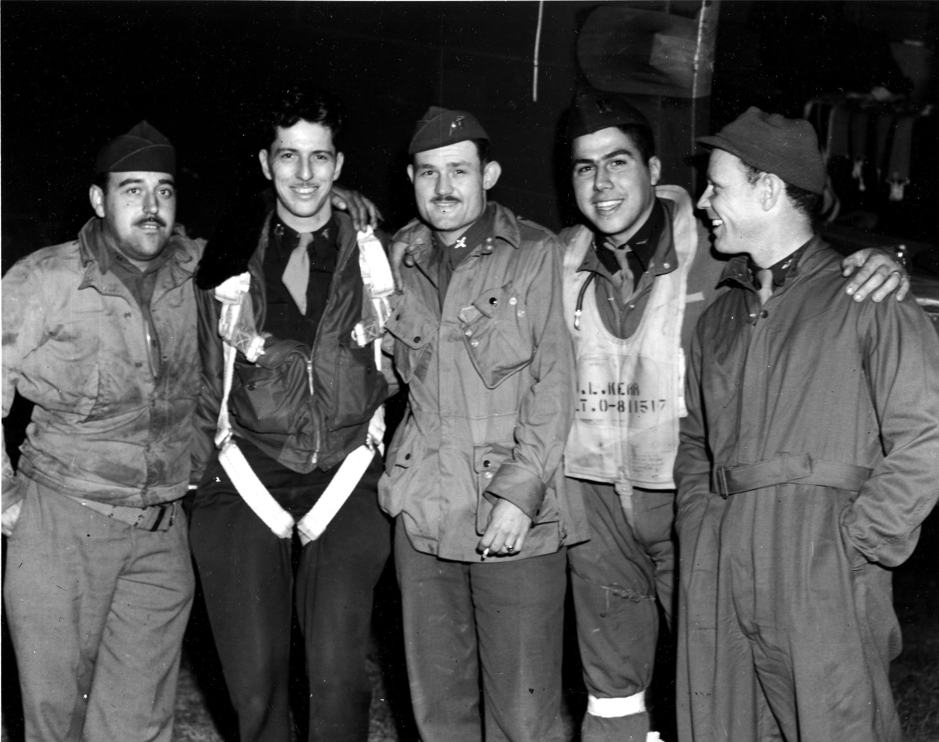 Lieutenant Colonel Crouch and his crew back from the D-Day mission