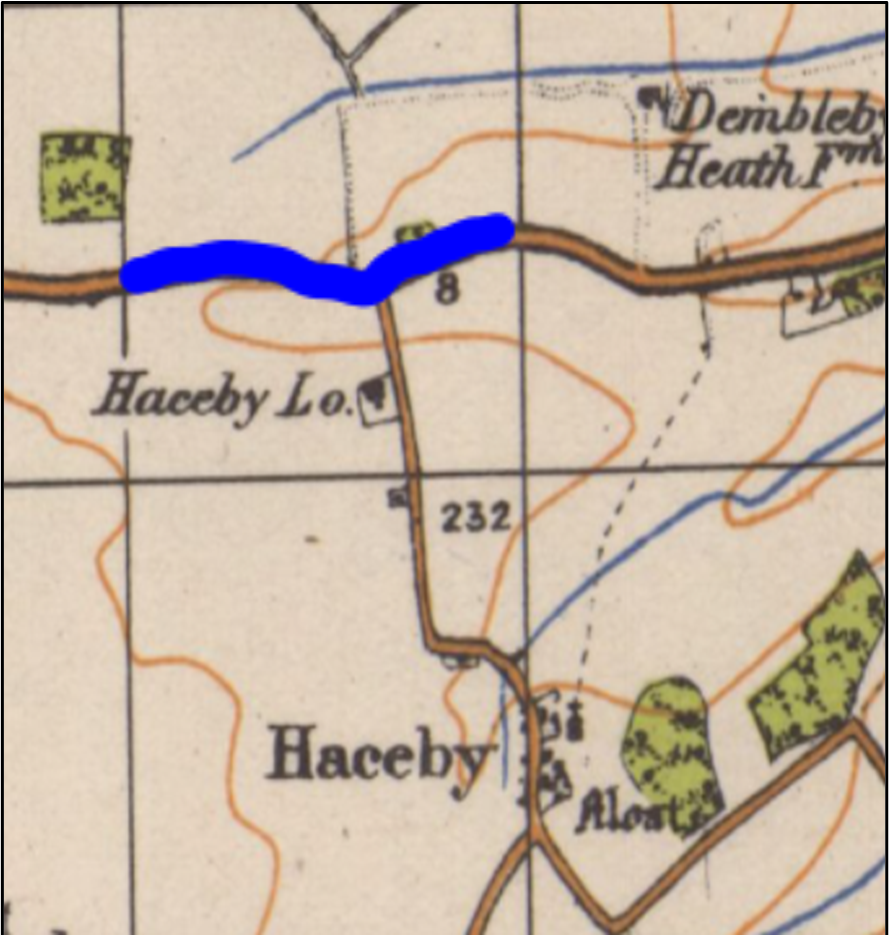 Map showing where the King inspected the 2nd Parachute Battalion