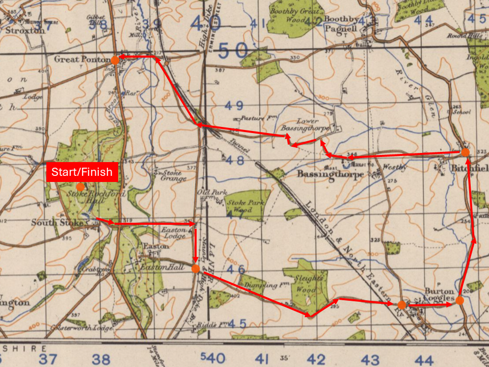 Route march undertaken on 1 May 1944 by the Signals Section and Assault Platoon of the 2nd Parachute Battalion