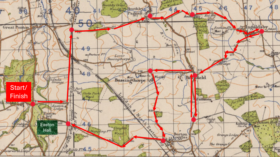 'A' Company route march on 29 March 1944