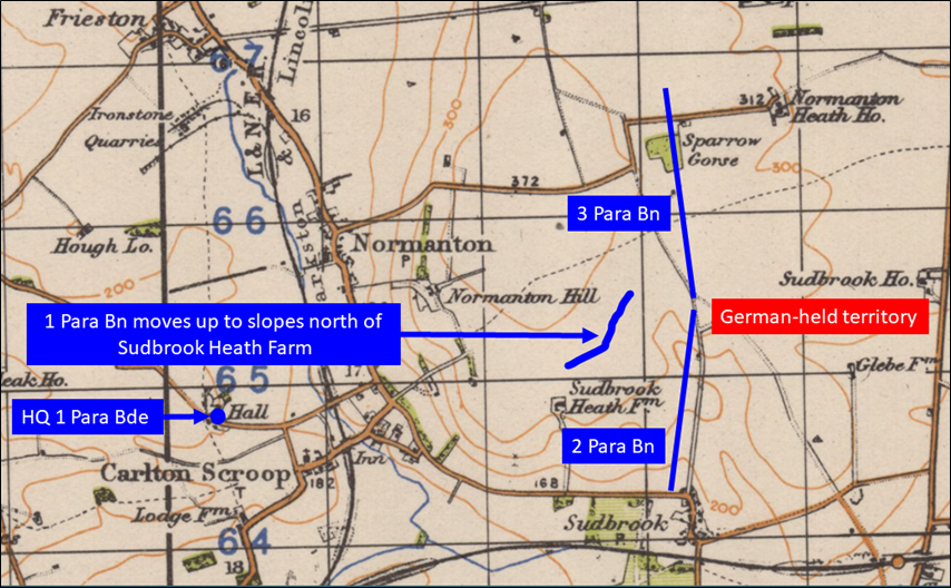 The 1st Battalion would move up to consolidate the captured position.