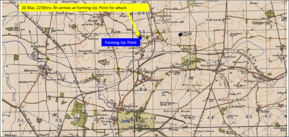 20 March 1944: 2nd Battalion arrives at Forming-Up Point for attack