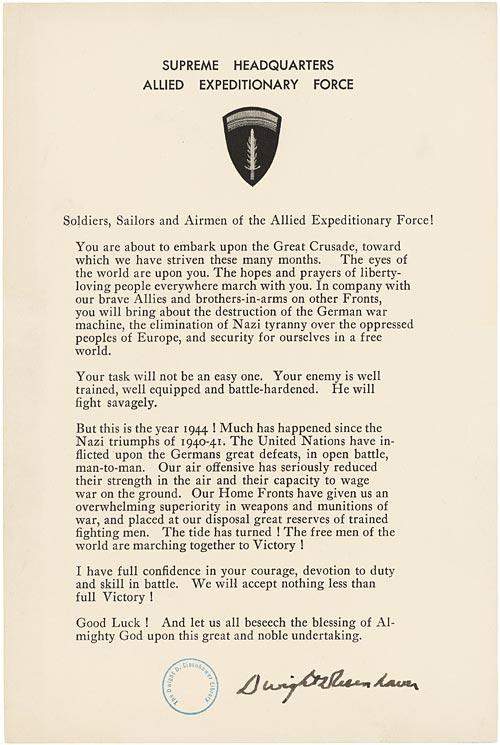 General Eisenhower's Order of the Day for D-Day