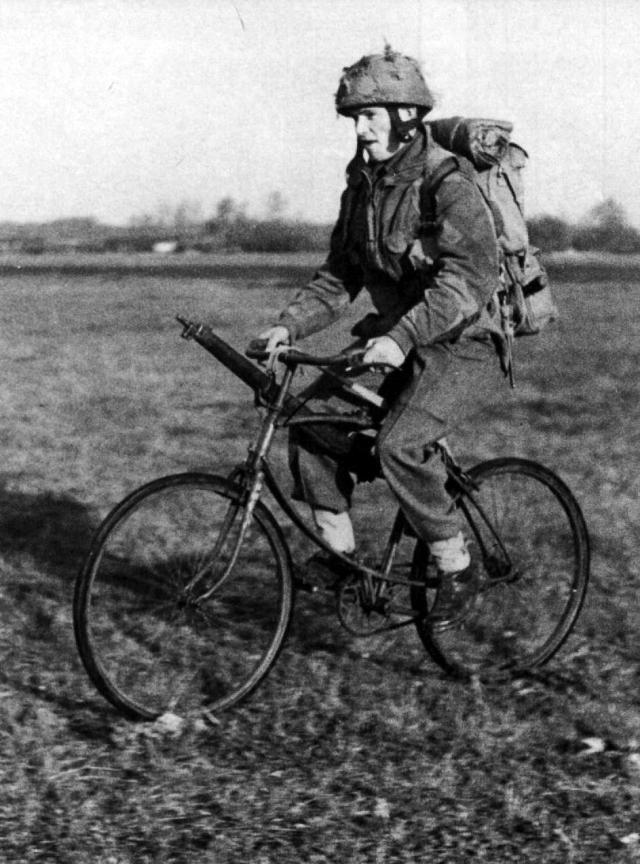 Solider on Cycle