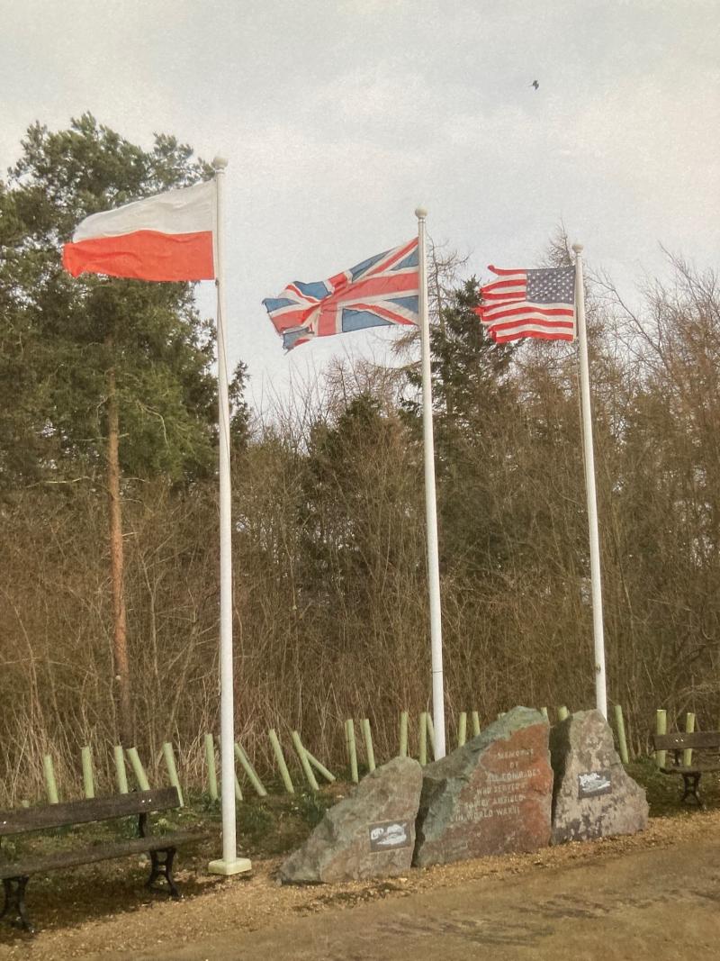 Allied flags at RAF Saltby