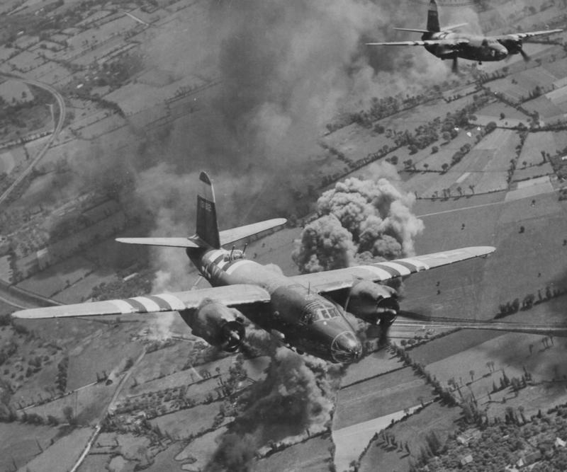 B-26 bombers over Normandy