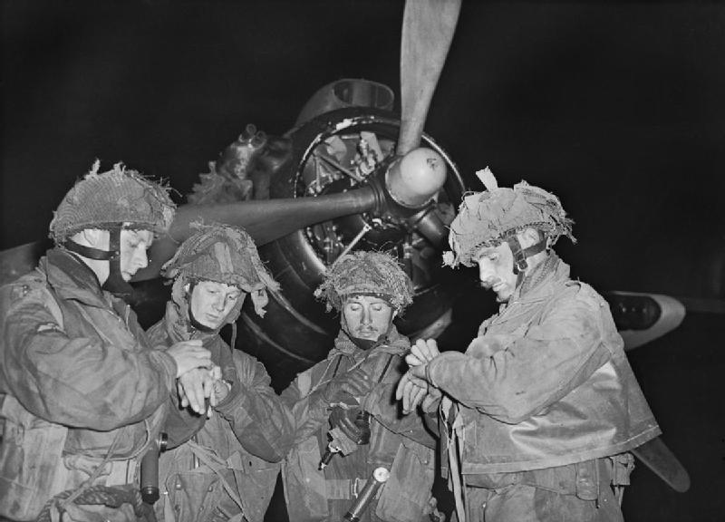 British Pathfinders synchronise watches before boarding their aircraft