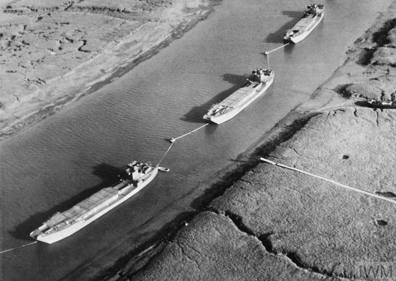 Dummy landing craft on a river in Kent