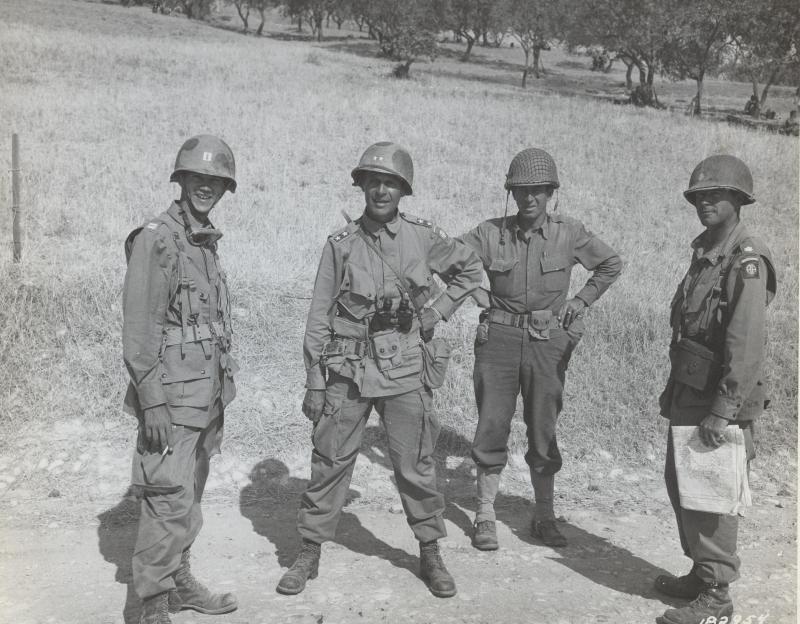 General Ridgway with his officers in Sicily