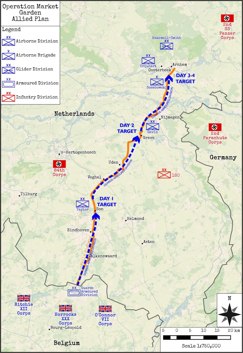 Map of the Market Garden battle area