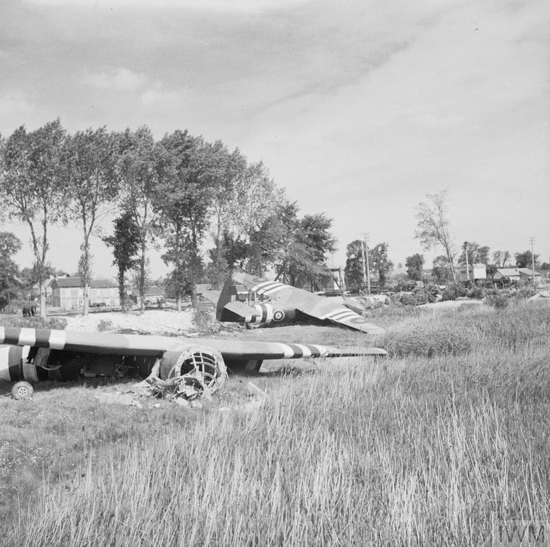 British gliders close to the Caen Canal bridge