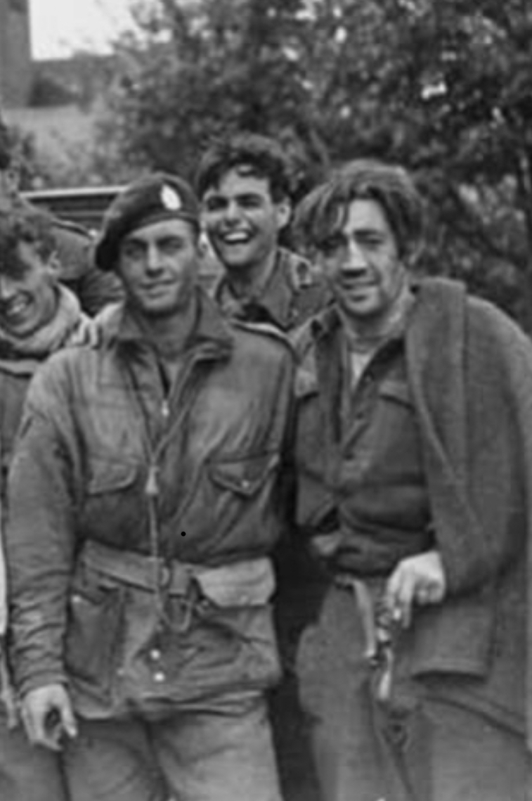 Company Sergeant Major in the centre, smiling