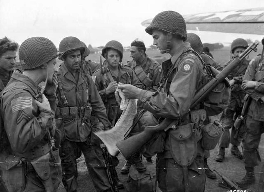 82nd Airborne paratroops at Cottesmore airfield on 17 September 1944