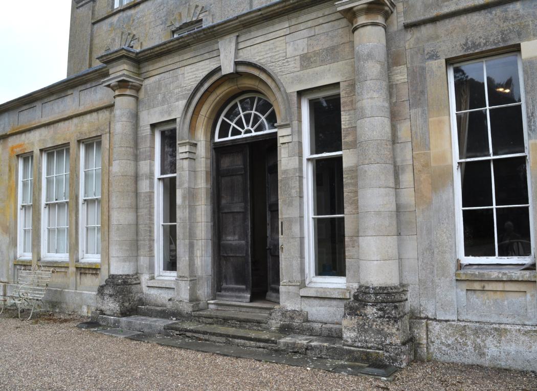 The main entrance at Fulbeck Hall.